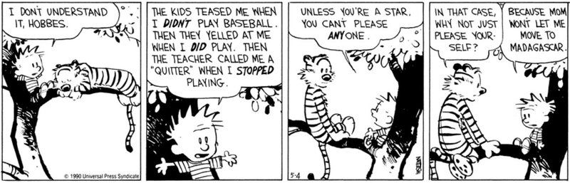 Illustration for article titled Calvin and Hobbes Showed The Trouble With Organized Sports And Father Figures